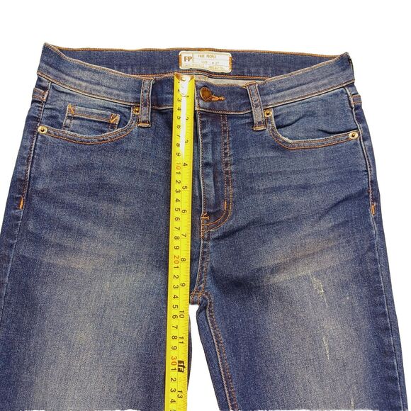 Free People Great Heights Fringe Frayed Hem Skinny Jeans Women's Size 27 - Picture 10 of 12